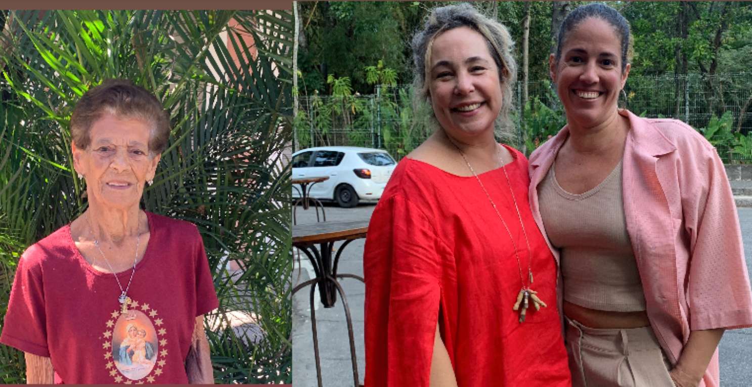 Dona Maria e Samantha, vizinhas do Horto
