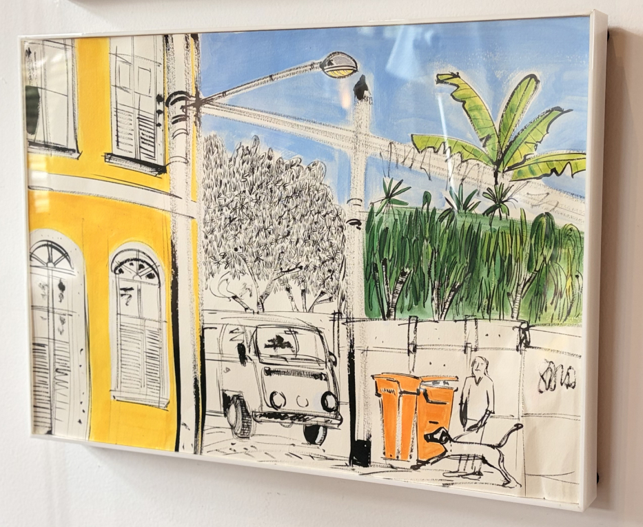 Filipe Jardim fez a ilustração da casa onde anos depois, Erika montaria seu escritório